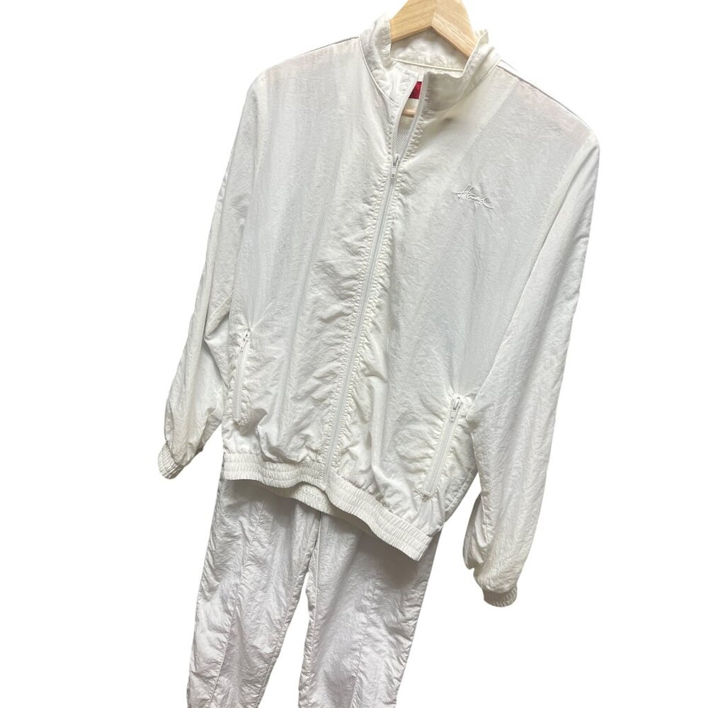 Haus of JR White Track Suit with Gray Stripe